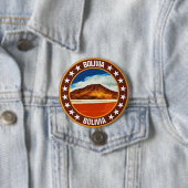 Badge Rond 7,6 Cm Bolivie (En situation)
