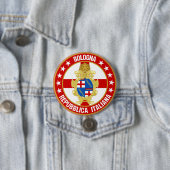 Badge Rond 7,6 Cm Bologne (En situation)
