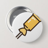 Badge Rond 7,6 Cm bonbon-bâton-1 (Devant & derrière)
