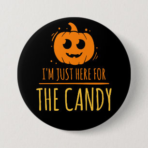 Badge Rond 7,6 Cm Bonbons d'Halloween, Bouton rond 3 pouces