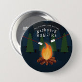 Badge Rond 7,6 Cm Bonfire Party (Devant & derrière)