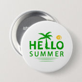 Badge Rond 7,6 Cm Bonjour été (Devant & derrière)