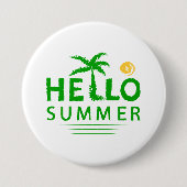 Badge Rond 7,6 Cm Bonjour été (Devant)