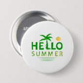 Badge Rond 7,6 Cm Bonjour été (Devant & derrière)