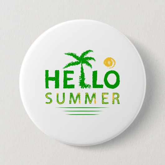 Badge Rond 7,6 Cm Bonjour été (Devant)