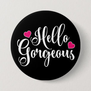 Badge Rond 7,6 Cm Bonjour magnifique