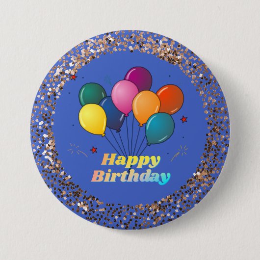 Badge Rond 7,6 Cm Bonne fête d'anniversaire (Devant)