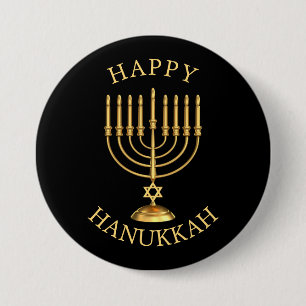 Badge Rond 7,6 Cm Bonne Hanoukka