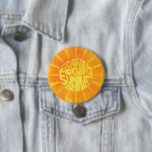 Badge Rond 7,6 Cm Bonne nuit, Sunshine ! (En situation)