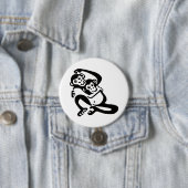 Badge Rond 7,6 Cm BONOBO Graphique - Chimpanzé -Amoureux des animaux (En situation)