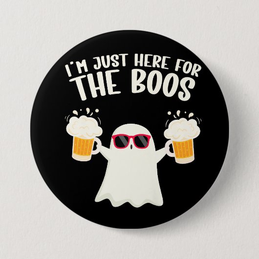 Badge Rond 7,6 Cm Boos Beer Tipsy Ghost Adultes (Devant)