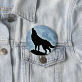 Badge Rond 7,6 Cm Botão Lobo (En situation)