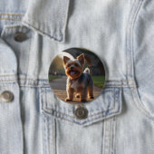 Badge Rond 7,6 Cm Bóton Redondo 2.54cm Yorkshire (En situation)