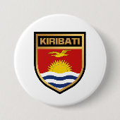 Badge Rond 7,6 Cm Bouclier indicateur Kiribati (Devant)