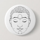 Badge Rond 7,6 Cm Bouddha (Devant)