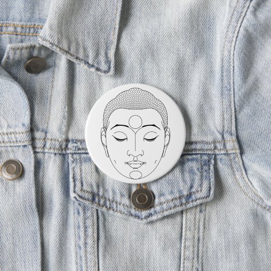 Badge Rond 7,6 Cm Bouddha (En situation)