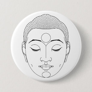 Badge Rond 7,6 Cm Bouddha