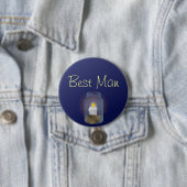 Badge Rond 7,6 Cm Bougie Mason Bouton Jar (En situation)