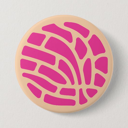 Badge Rond 7,6 Cm Boulangerie Pink Concha Pan de Huevo (Devant)