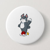 Badge Rond 7,6 Cm Boule de bowling de chat (Devant)