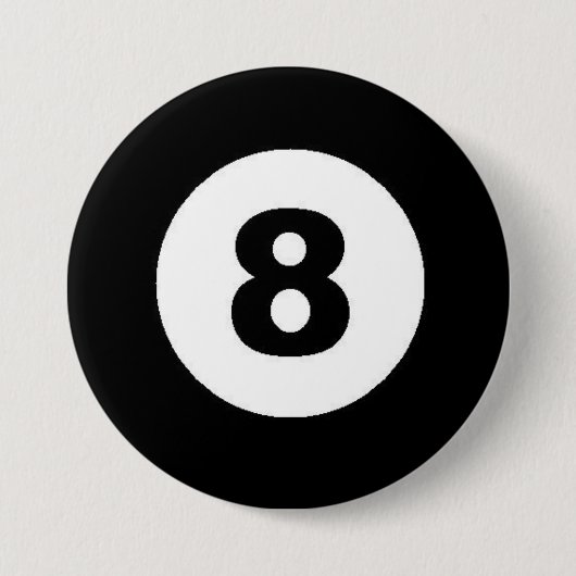 Badge Rond 7,6 Cm Boule huit (Devant)