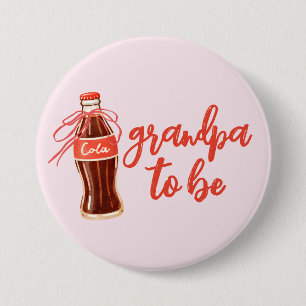 Badge Rond 7,6 Cm Bouteille de cola vintage Grand-père à venir Soda