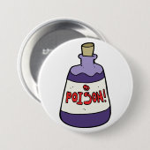 Badge Rond 7,6 Cm Bouteille Violette De Poison (Devant & derrière)