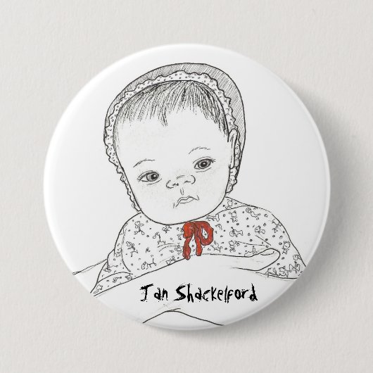 Badge Rond 7,6 Cm Bouton #05 de bébé de janv. Shackelford (Devant)