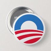Badge Rond 7,6 Cm Bouton 2012 de logo d'Obama (Devant & derrière)