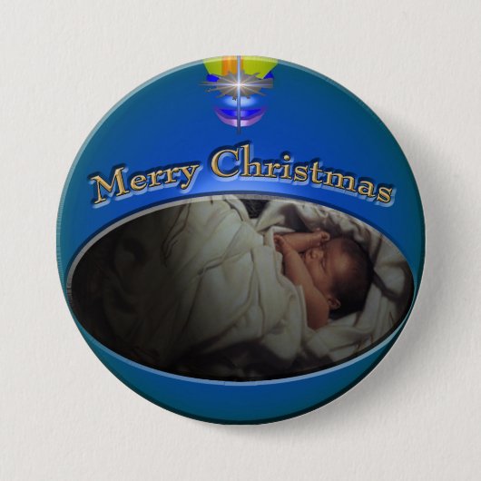 Badge Rond 7,6 Cm Bouton 3 de Noël de CMN (Devant)