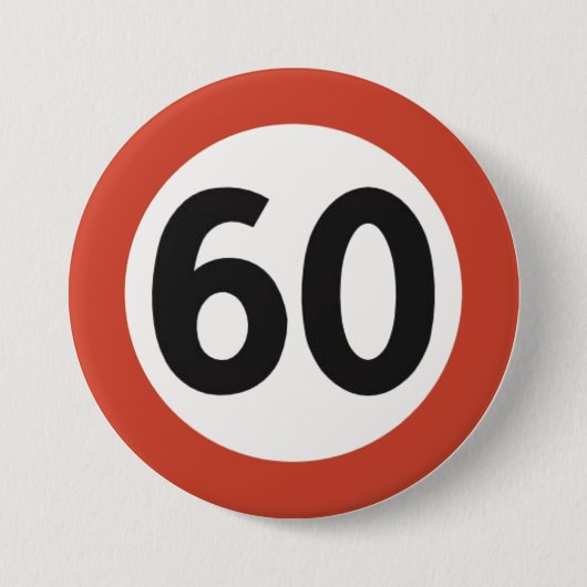 Badge Rond 7,6 Cm bouton 60 ans (Devant)