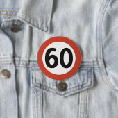 Badge Rond 7,6 Cm bouton 60 ans (En situation)