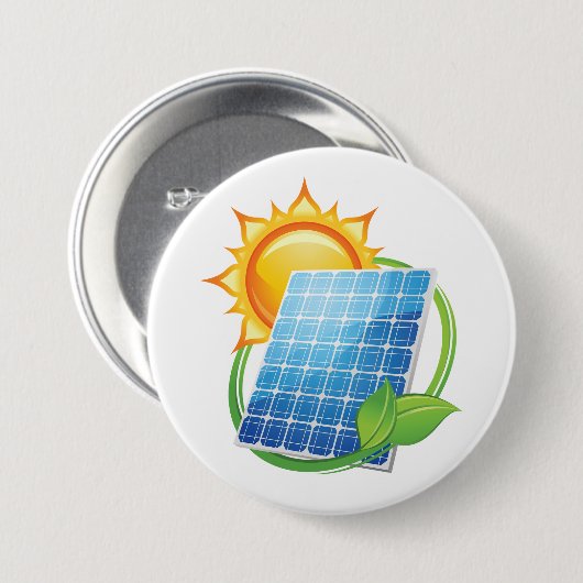 Badge Rond 7,6 Cm Bouton à énergie solaire (Devant & derrière)