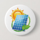 Badge Rond 7,6 Cm Bouton à énergie solaire (Devant)