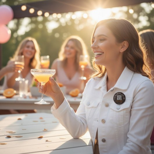 Badge Rond 7,6 Cm Bouton Acheter l'Épouse à boire Code QR