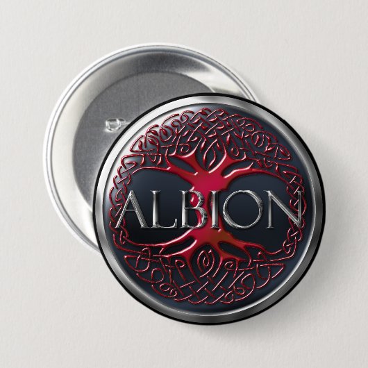 Badge Rond 7,6 Cm Bouton Albion Ruby Red HMA (Devant & derrière)