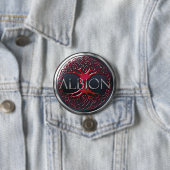Badge Rond 7,6 Cm Bouton Albion Ruby Red HMA (En situation)