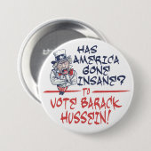 Badge Rond 7,6 Cm Bouton aliéné de Hussein (Devant & derrière)