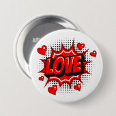 Badge Rond 7,6 Cm Bouton Amour (Devant & derrière)