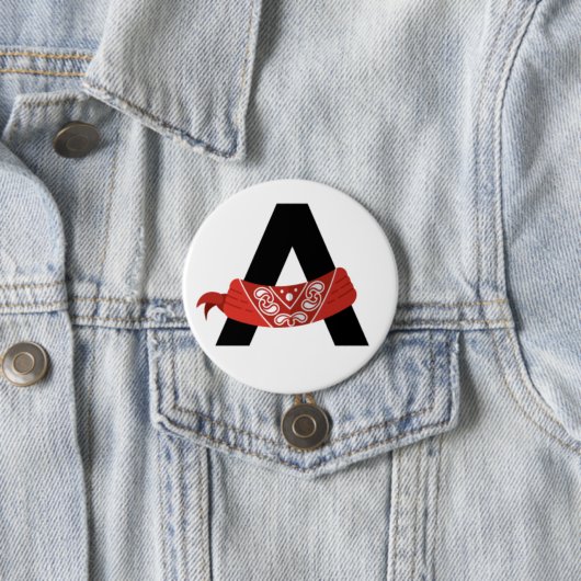 Badge Rond 7,6 Cm Bouton APBF (En situation)