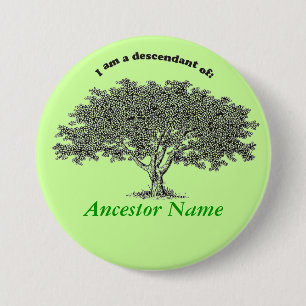 Badge Rond 7,6 Cm Bouton - Arborescence généalogique