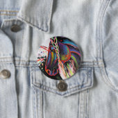 Badge Rond 7,6 Cm Bouton Arc-en-ciel Appaloosa (En situation)