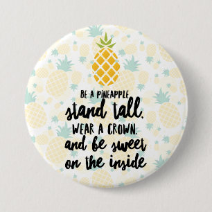 Badge Rond 7,6 Cm Bouton Arrondi À L'Ananas
