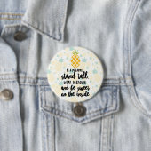 Badge Rond 7,6 Cm Bouton Arrondi À L'Ananas (En situation)