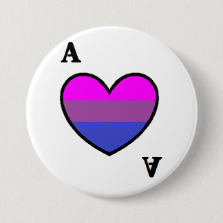 Badge Rond 7,6 Cm Bouton asexuel d'as de Biromantic