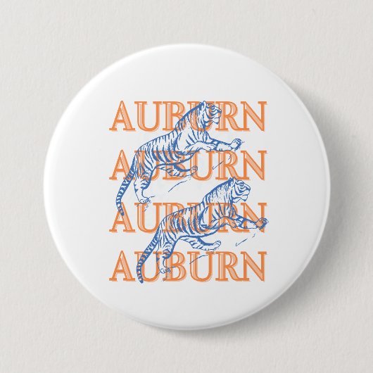 Badge Rond 7,6 Cm Bouton Auburn Gameday (Devant)