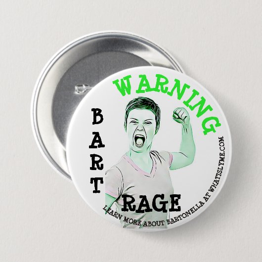 Badge Rond 7,6 Cm Bouton "Bart Rage" (Devant & derrière)