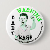 Badge Rond 7,6 Cm Bouton "Bart Rage" (Devant)