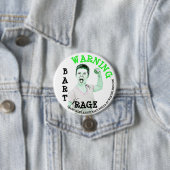 Badge Rond 7,6 Cm Bouton "Bart Rage" (En situation)