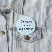 Badge Rond 7,6 Cm Bouton "Big Brother" Bleu Faire-part de naissance (En situation)